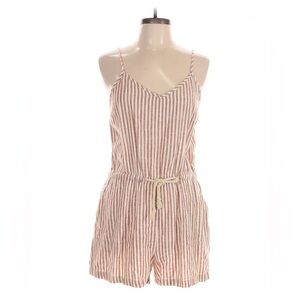 Striped Jumpsuit in Orange and White Unbranded Size Large